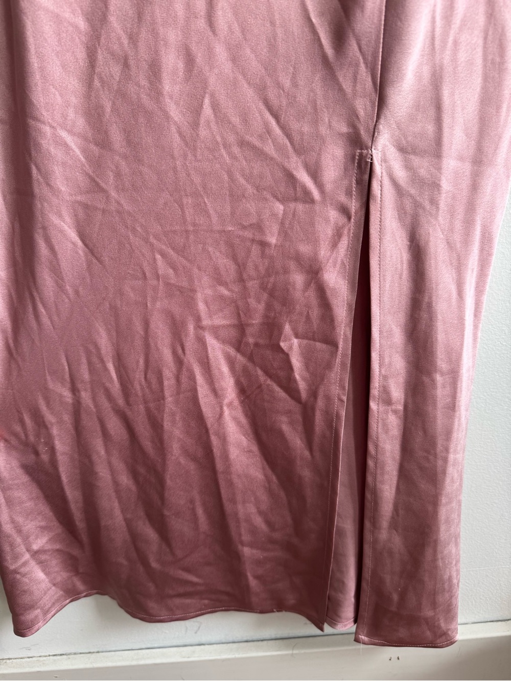 Paper Heart Pink Satin Slip Dress Cowl Neck Midi Dress Medium - Picture 8 of 11